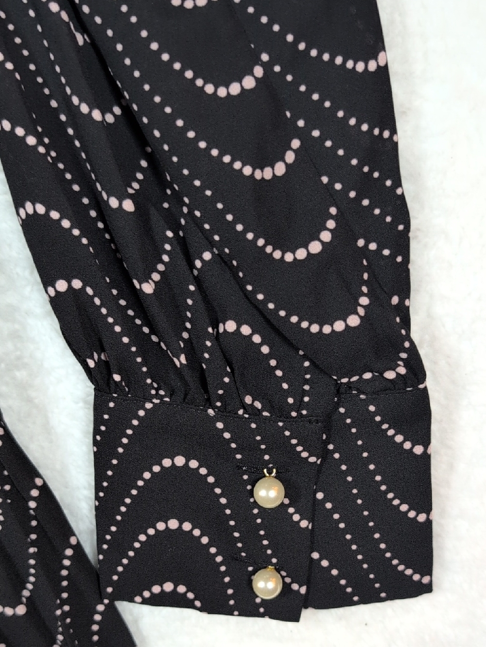 kate spade Black Dot Wave Midi Dress - Picture 3 of 7